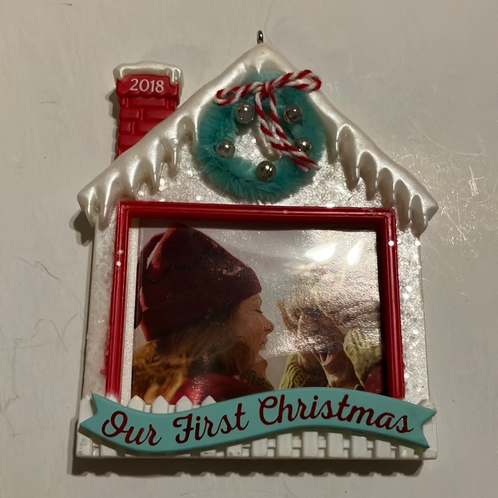 Hallmark Keepsake 2018 Our First Christmas Photo Ornament